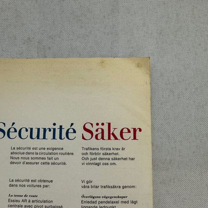 Mercedes Benz Safety Feature Sales Brochure Catalog Advertising European Market