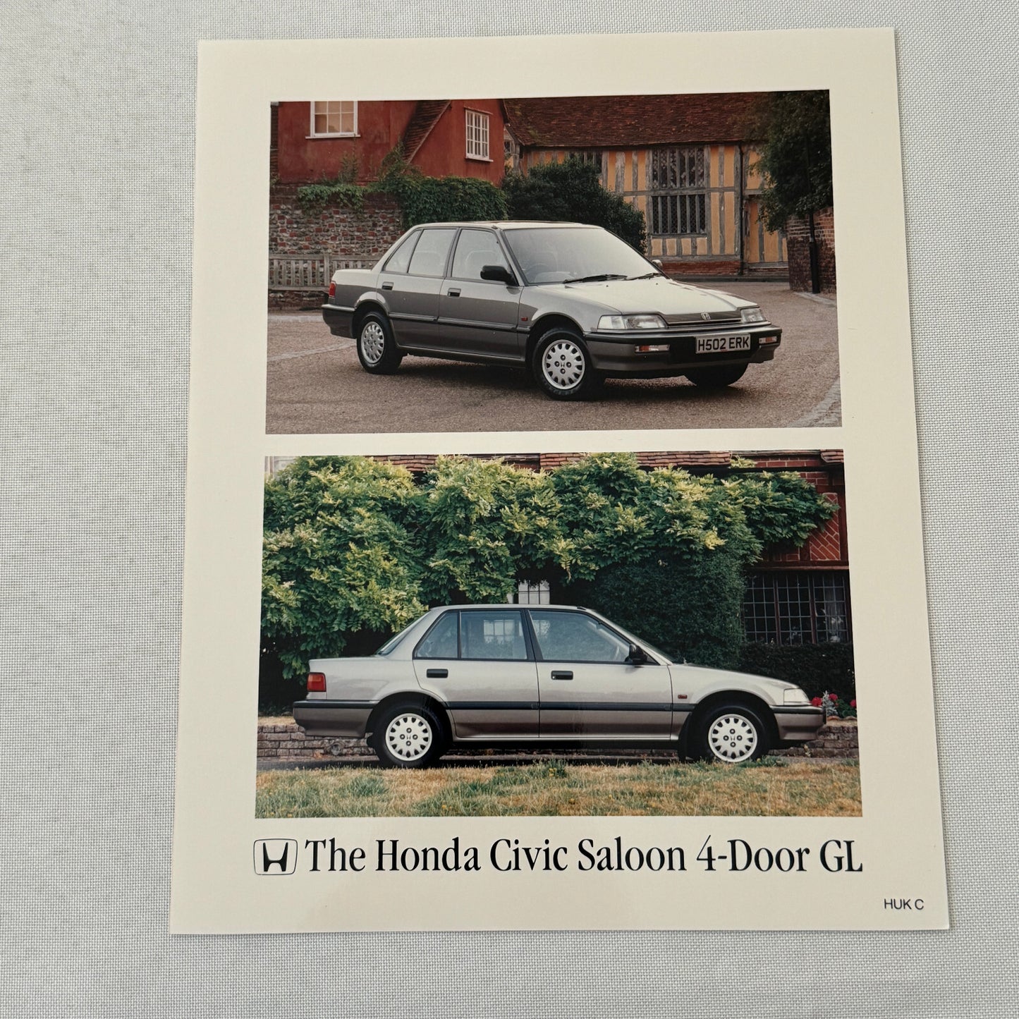 Honda Civic GL Saloon Sedan Car Factory Press Photo Photograph European Market