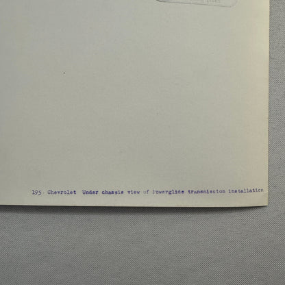 1950 Chevrolet Powerglide Transmission Factory Press Photo Photograph Vintage