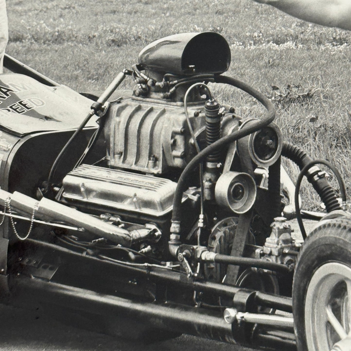 Vintage Drag Racing Photo Photograph Dragster Hot Rod Driver