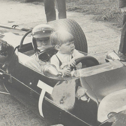 Vintage Racing Photo Oulton Park Gold Cup 1967 Driver and Child Car Motorsport
