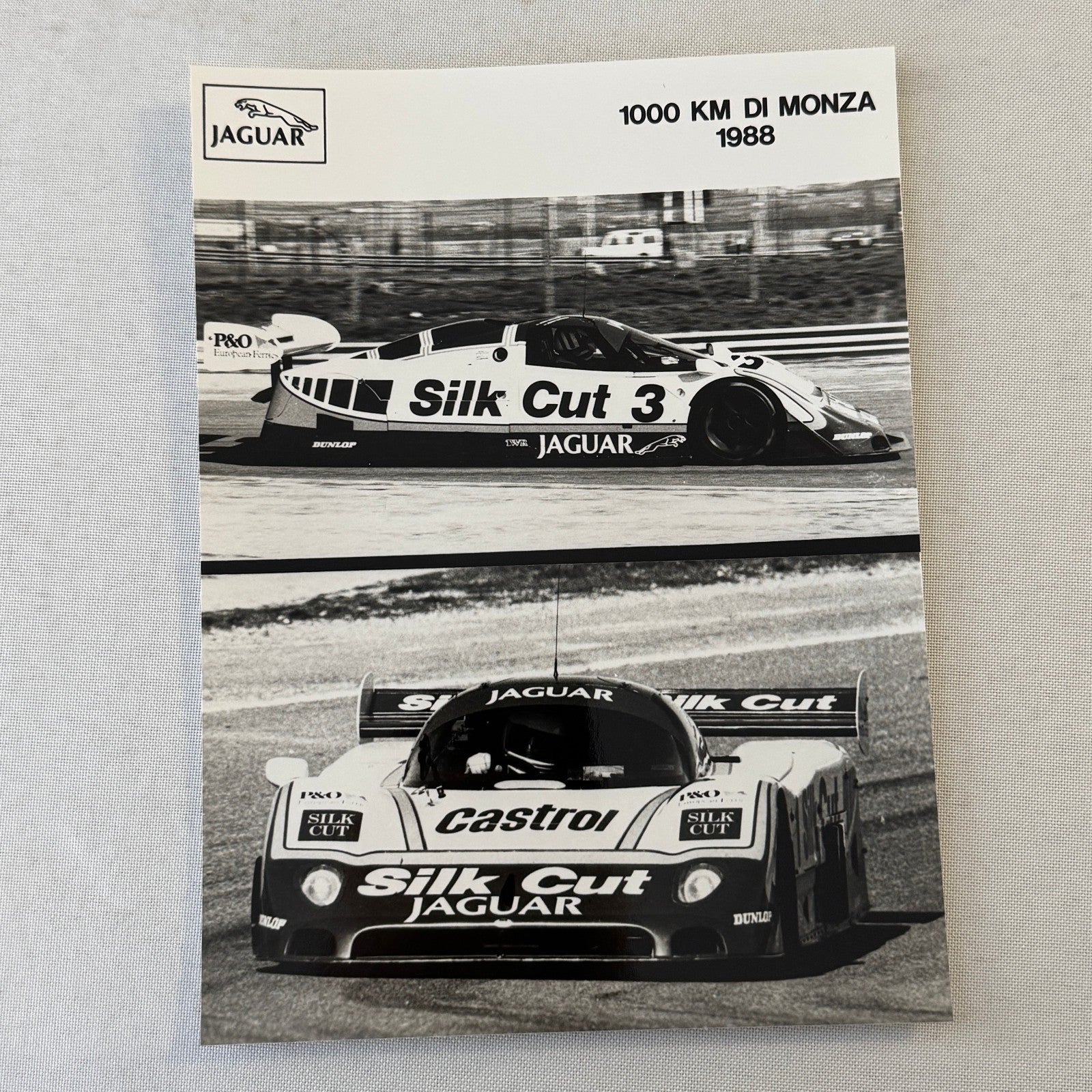 1988 Jaguar Silk Cut Racing Press Kit Photos Jaguar Day at Monza ITALIAN