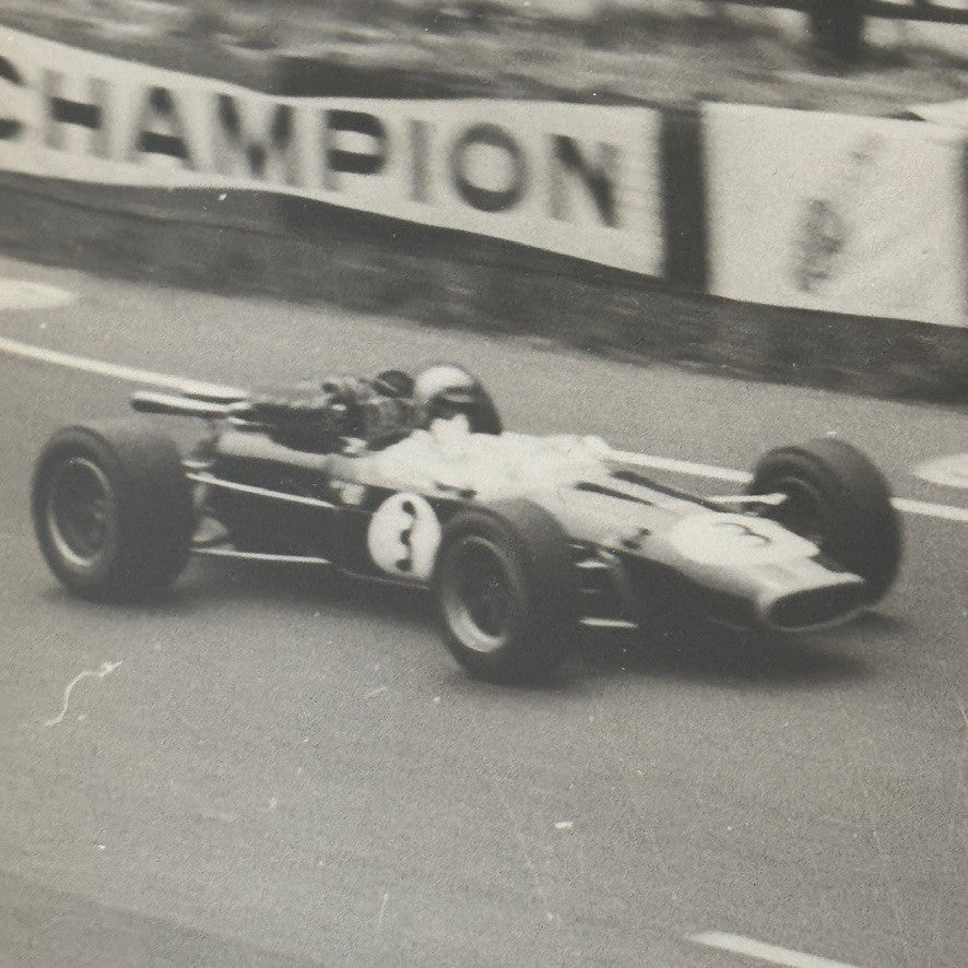 Vintage Racing Photo Jack Brabham BT24 1967 French Grand Prix Race Motorsport