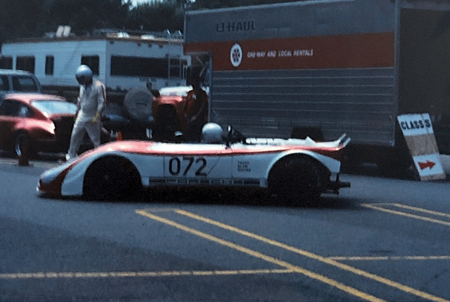 Porsche Car Show 35mm Photo Slide Vintage 1981 Racing Car