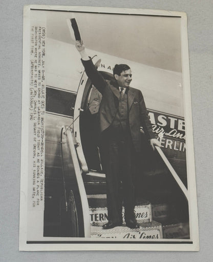 Vintage Press Photograph Wendell Wilkie Republican Presidential Nominee Photo