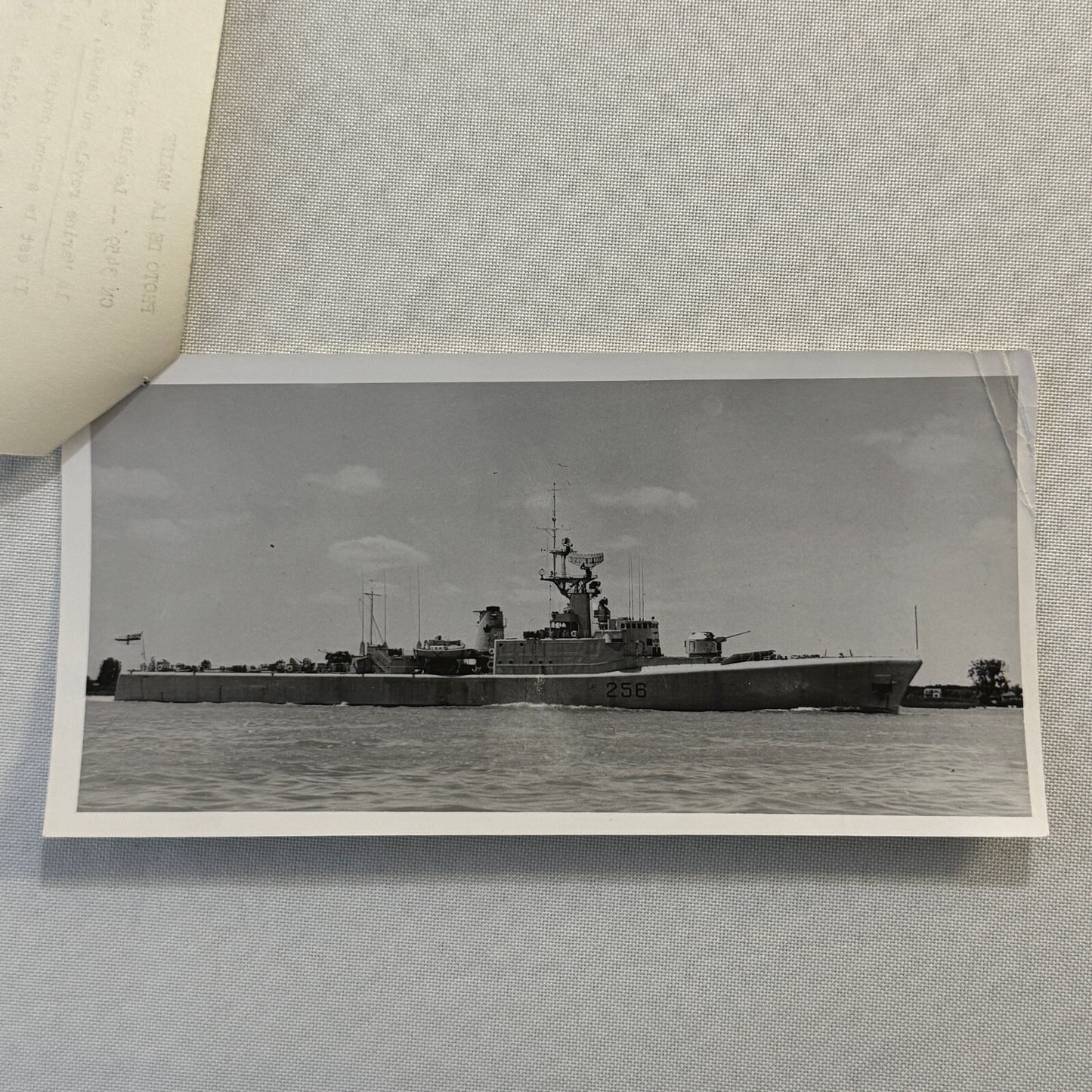 Vintage Royal Canadian Navy Ship Photograph Photo HMCS St Croix Boat Military