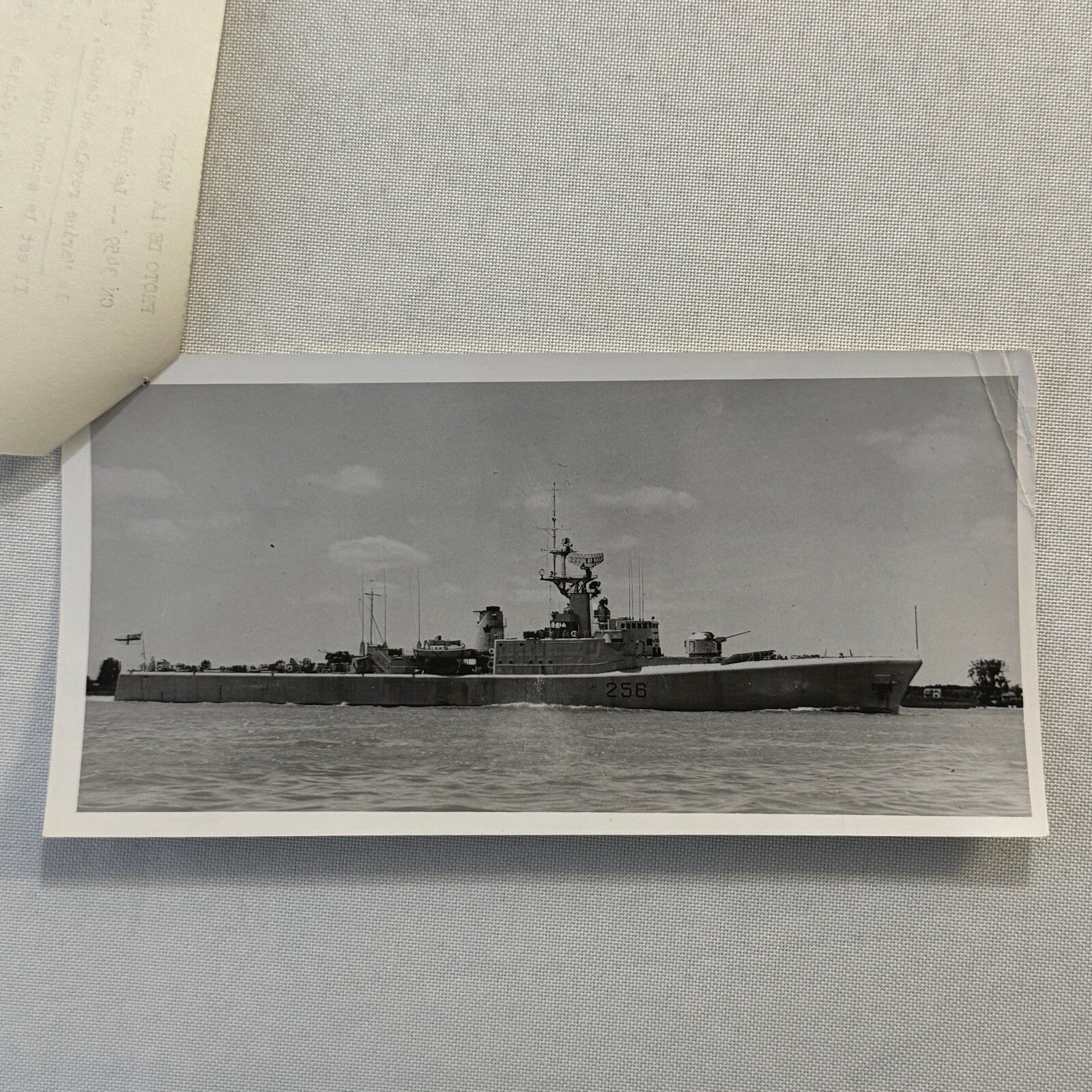 Vintage Royal Canadian Navy Ship Photograph Photo HMCS St Croix Boat Military