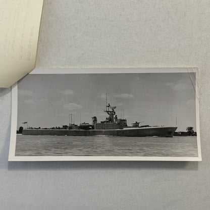 Vintage Royal Canadian Navy Ship Photograph Photo HMCS St Croix Boat Military