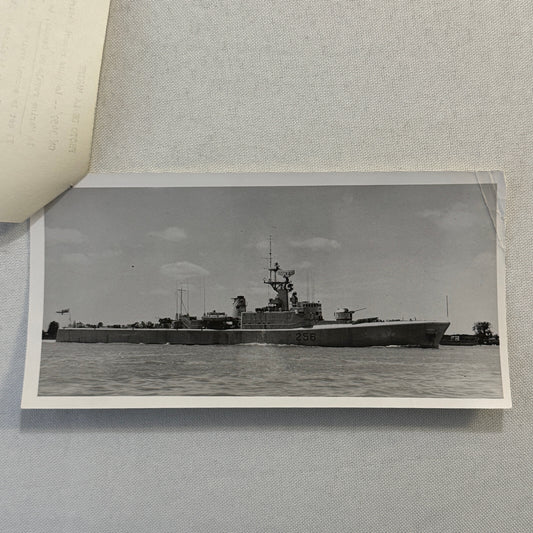 Vintage Royal Canadian Navy Ship Photograph Photo HMCS St Croix Boat Military