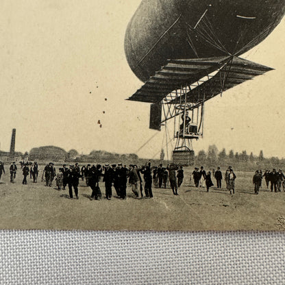 Vintage Airship Dirigible Zeppelin Postcard Post Card French Louis Malecot