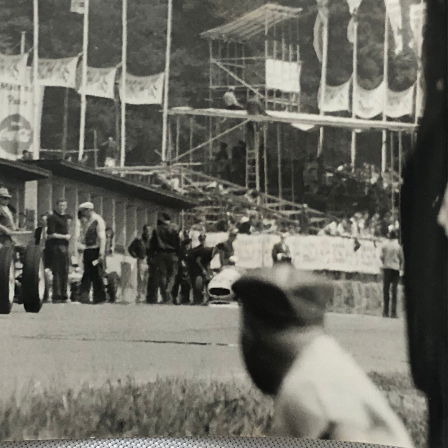 Vintage Solitude Grand Prix Racing Photo Photograph 1961 Borgward Sign
