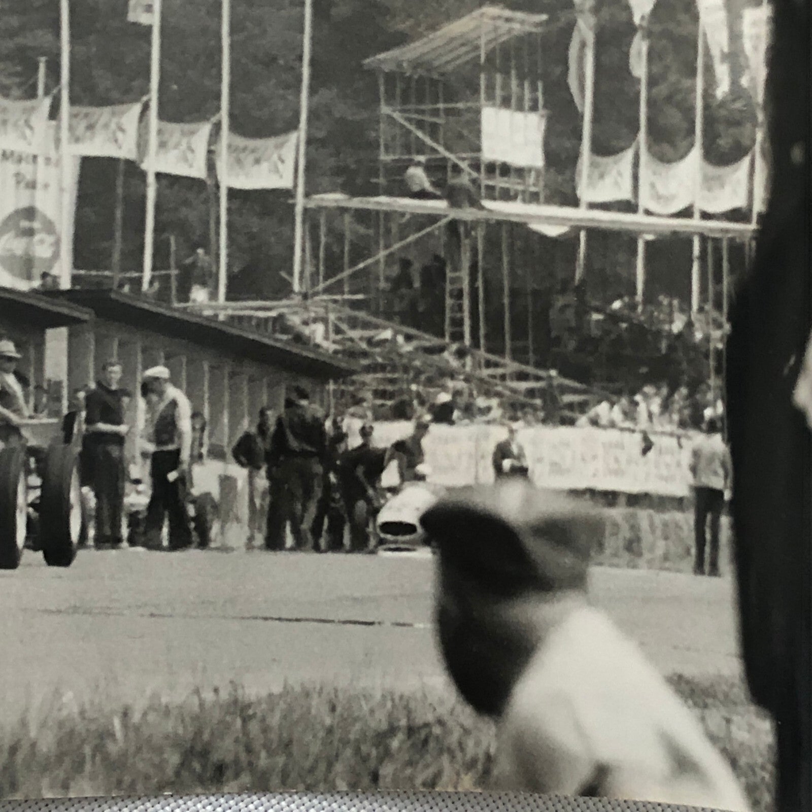 Vintage Solitude Grand Prix Racing Photo Photograph 1961 Borgward Sign