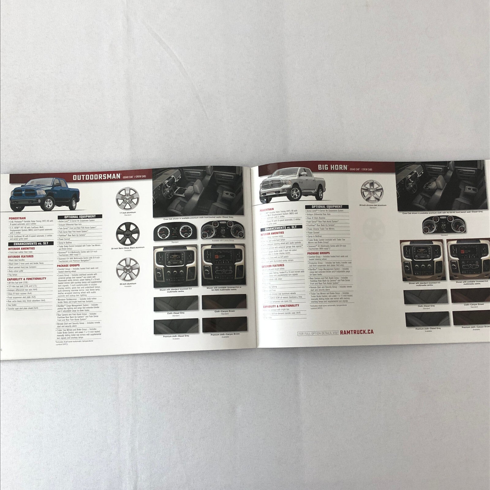 2017 Dodge Ram 1500 Pickup Sales Brochure Catalog Outdoorsman Laramie Sport +