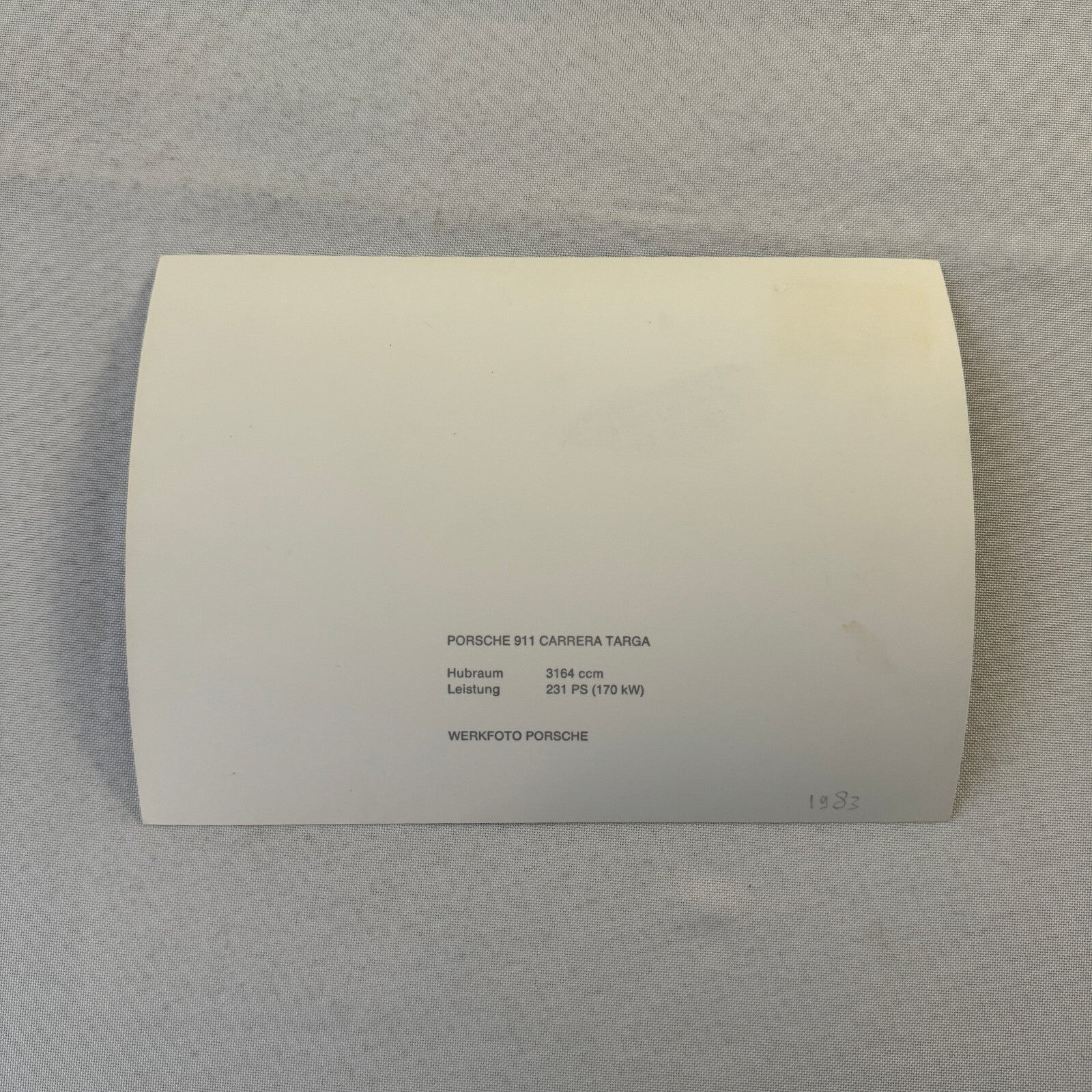 Porsche 911 Carrera Targa Car Factory Press Photo Photograph Werkfoto German