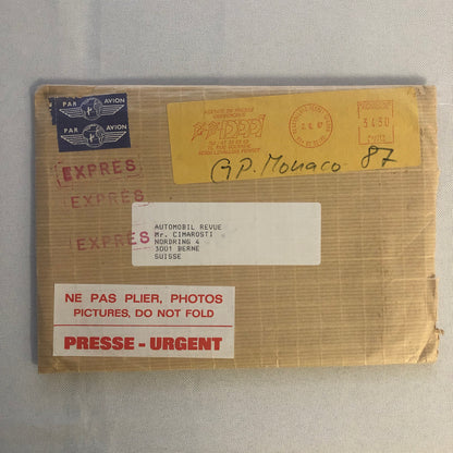 1987 Monaco Grand Prix Formula One Racing Photo Lot of 20 F1 Car Driver