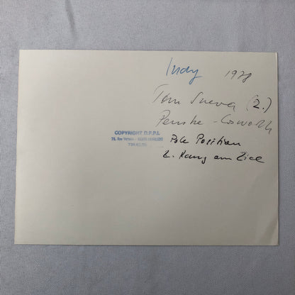 Vintage Indy Indianapolis Racing Photograph Tom Sneva 1978 DPPI