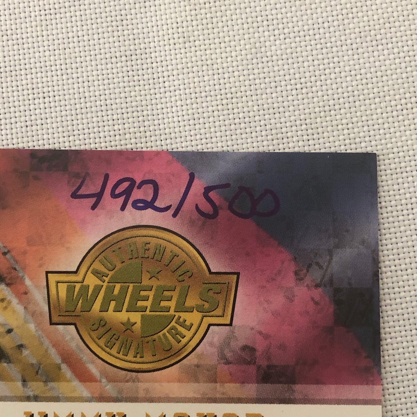 1999 Wheels Jimmy Makar Auto Autograph Signed Signature Card NASCAR /500