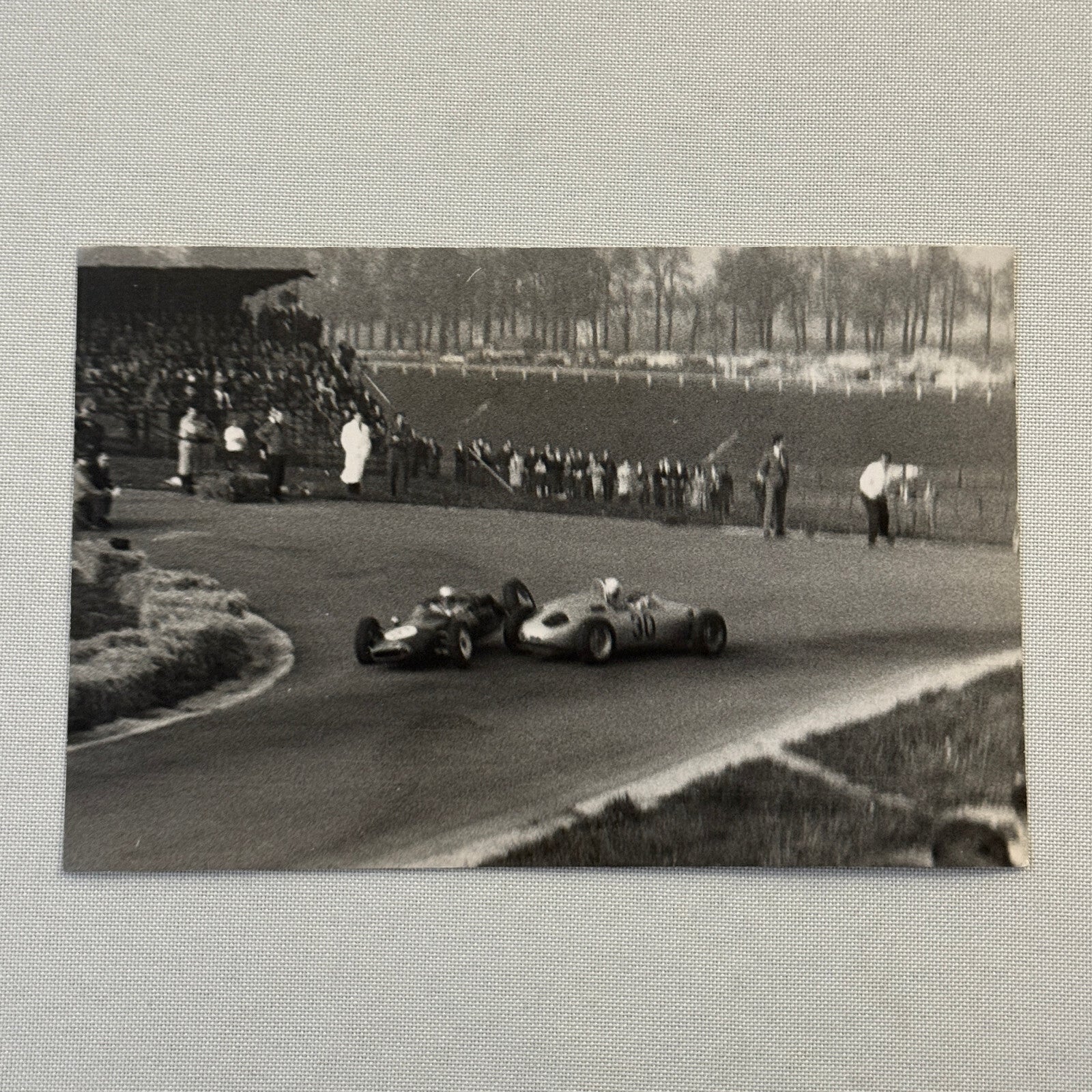 Vintage Racing Photo Photograph Accident Wreck Porsche