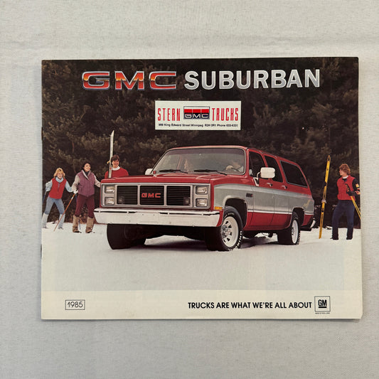 1985 GMC Suburban Truck Sales Brochure Catalog Advertising Vintage