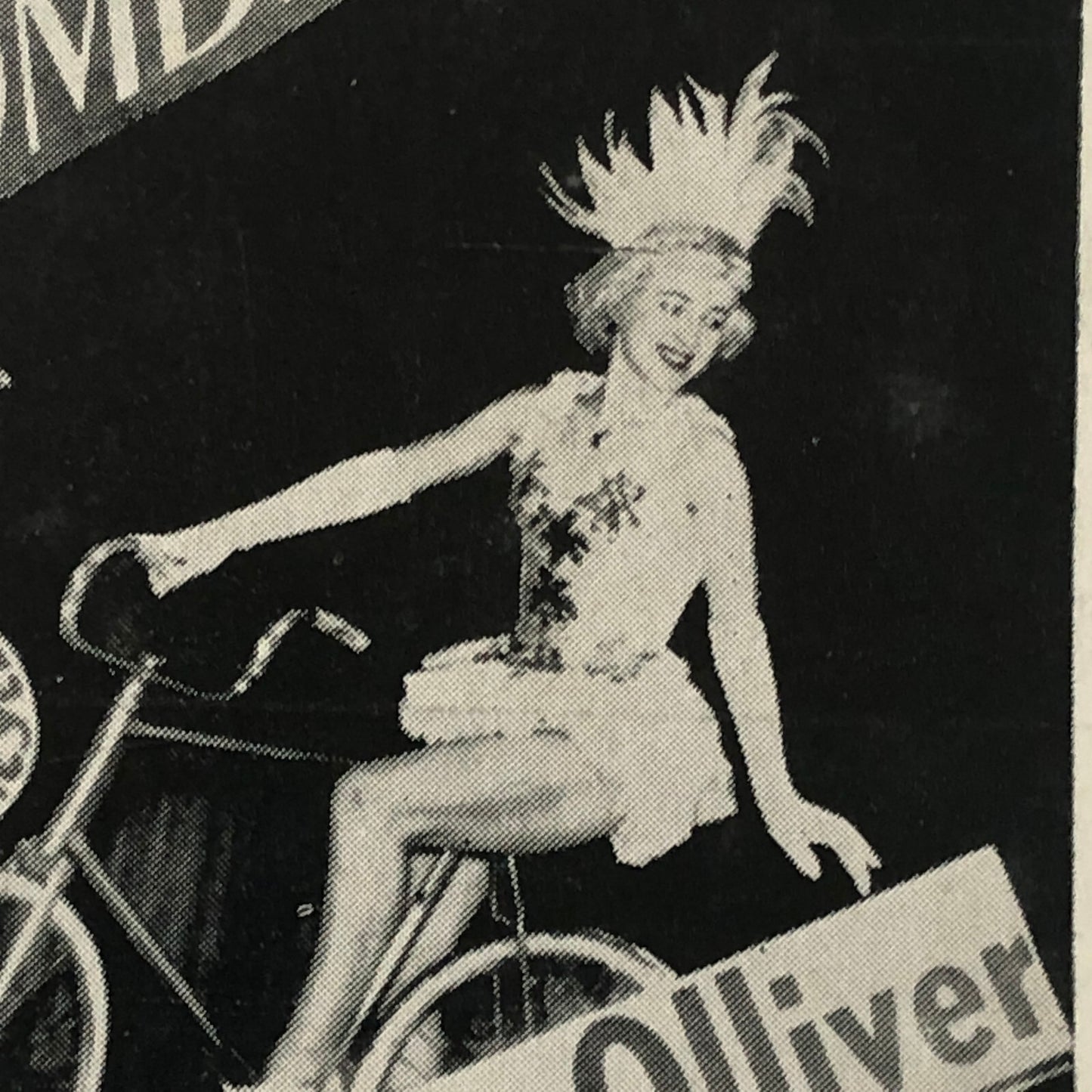 Circus Bicycle Act Performer Postcard Post Card Miss Pamela Olliver