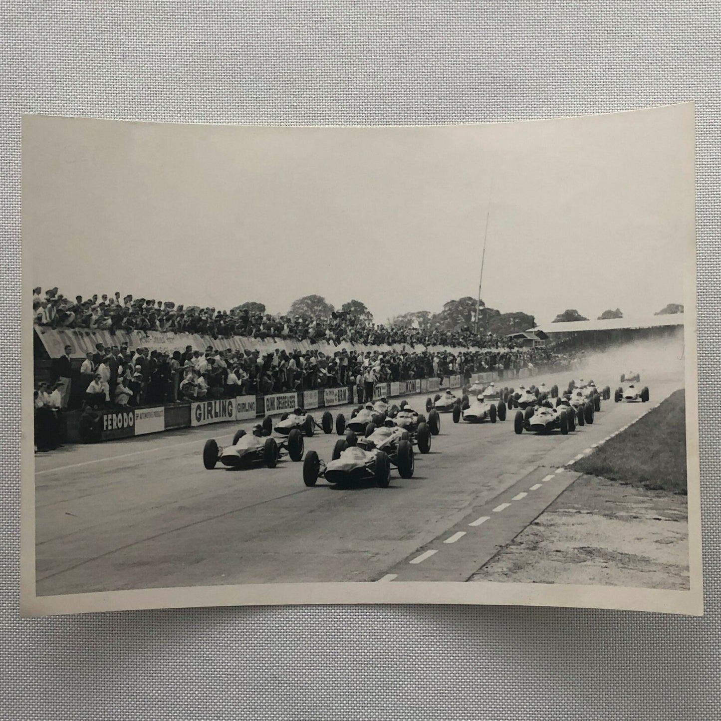Vintage Grand Prix Car Racing Photo Photograph - Dan Gurney + Bernard Cahier 