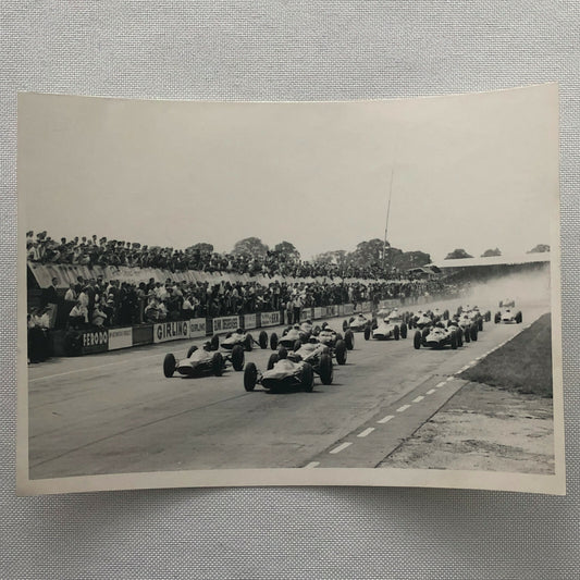 Vintage Grand Prix Car Racing Photo Photograph - Dan Gurney + Bernard Cahier 