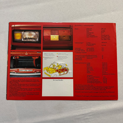 Lada Nova Jr Car Sales Brochure Catalog Advertising German Text European
