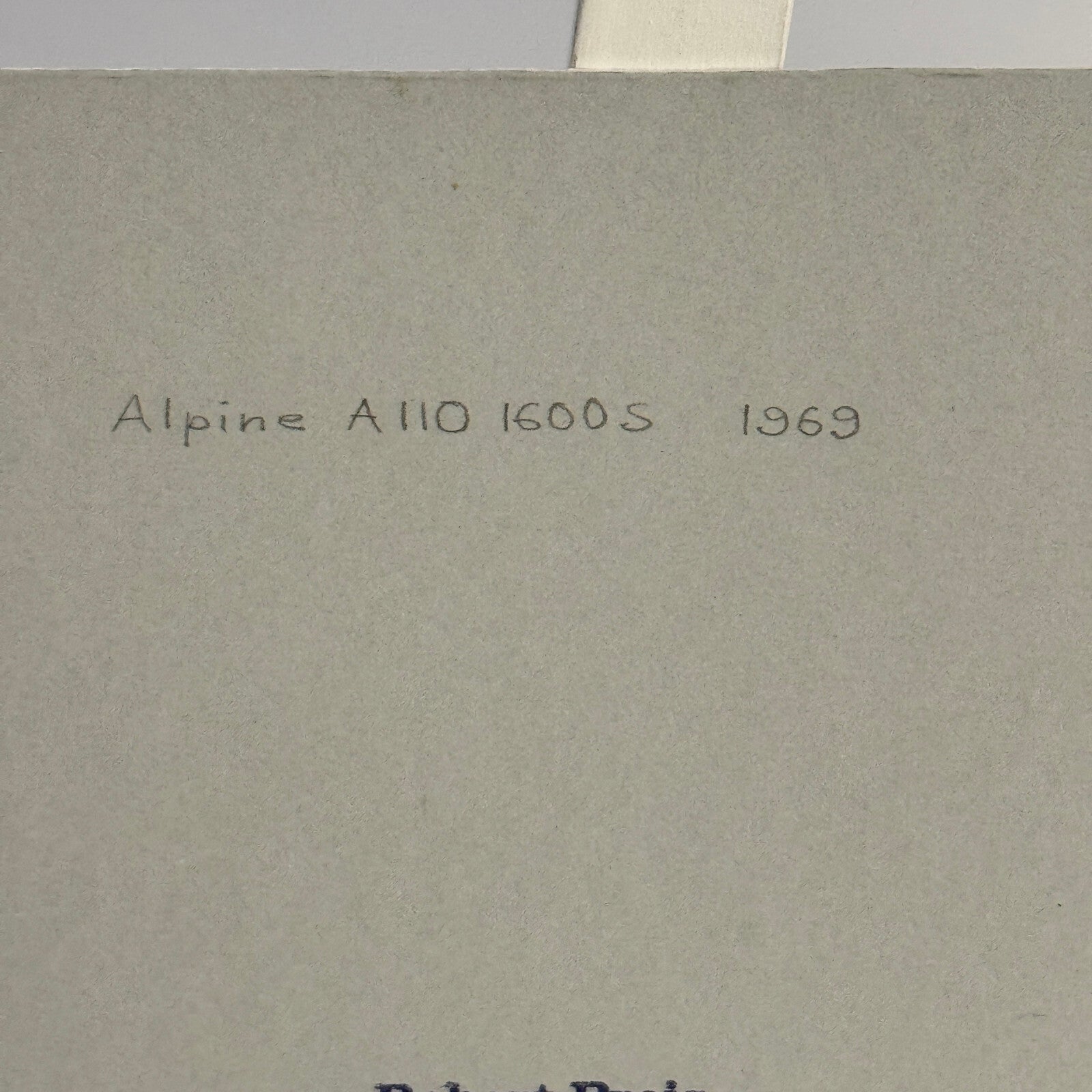 1969 Renault Alpine A110 1600S Car Illustration Art Drawing Hand Drawn Vintage