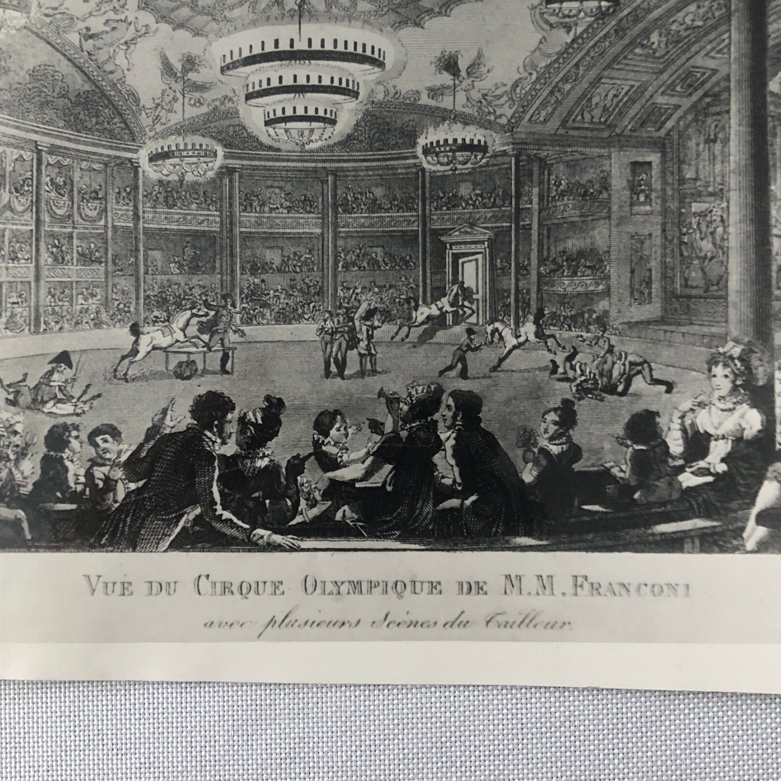 Vintage Photograph of French Circus Poster or Postcard Illustrations Photo