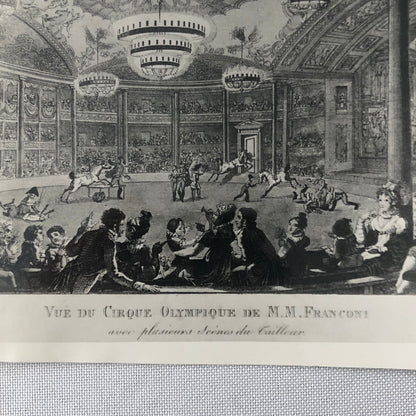 Vintage Photograph of French Circus Poster or Postcard Illustrations Photo
