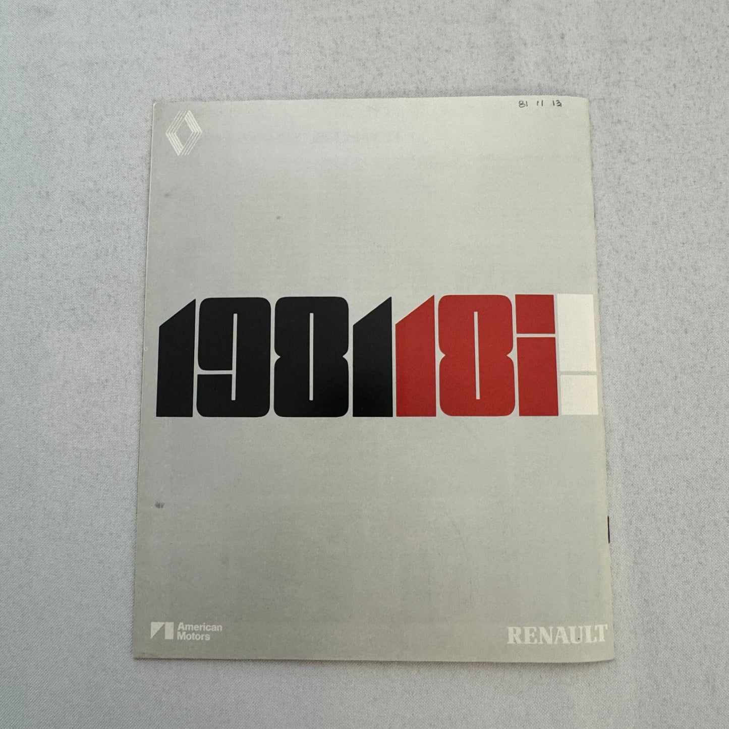 1981 Renault 18i Car Sales Brochure Catalog Vintage Advertising