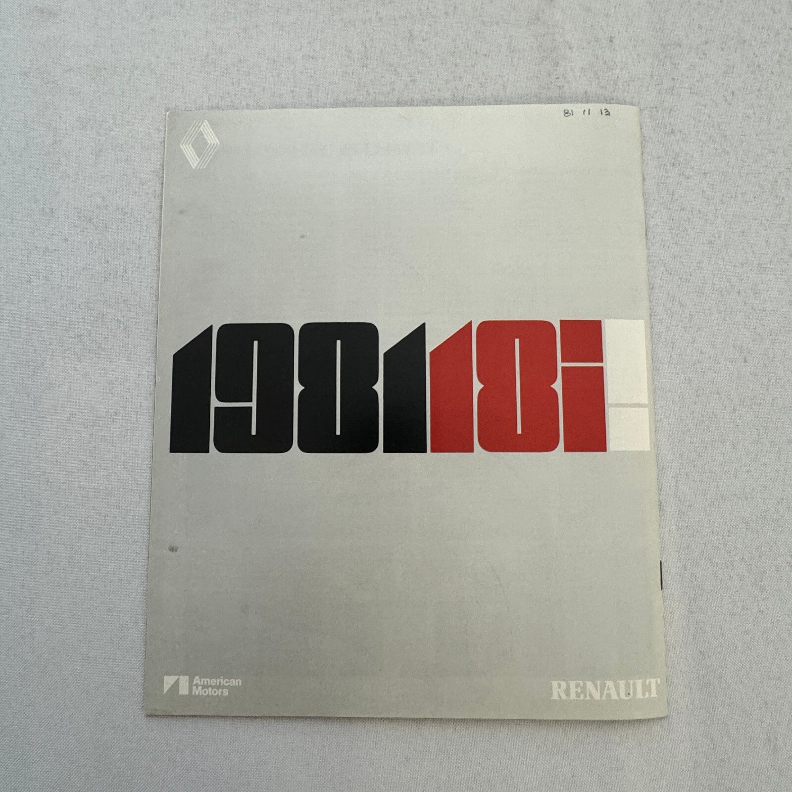 1981 Renault 18i Car Sales Brochure Catalog Vintage Advertising