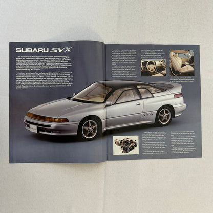 1990 Subaru Car Sales Brochure Catalog SVX Legacy SRD Concept Car GERMAN FRENCH