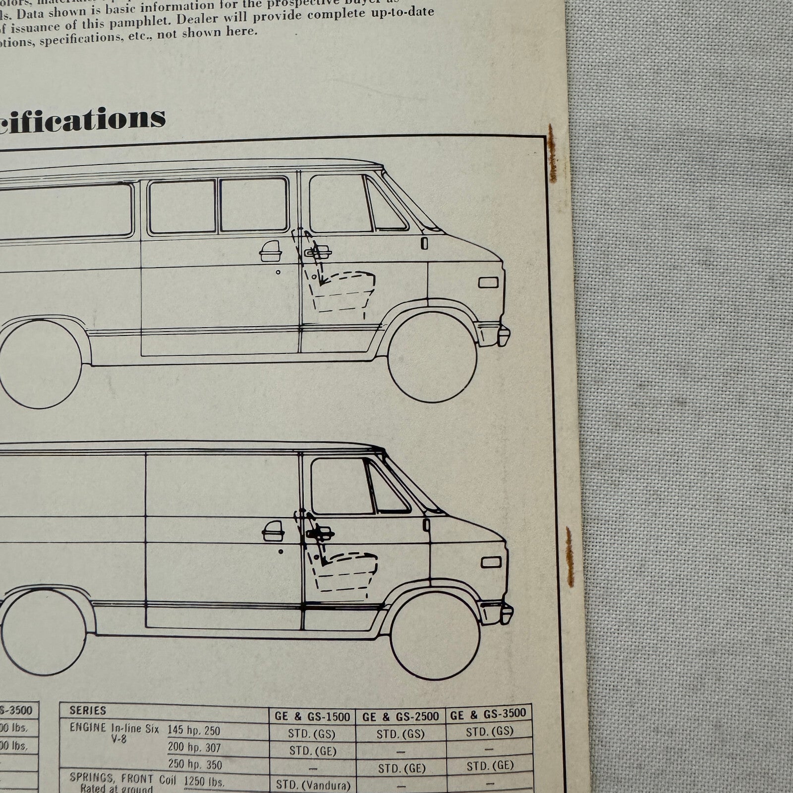 GMC Rally and Vandura Van Sales Brochure Catalog Advertising