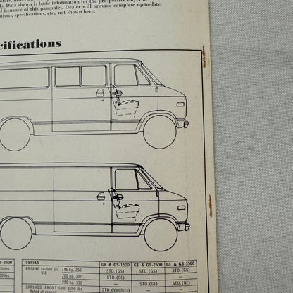 GMC Rally and Vandura Van Sales Brochure Catalog Advertising