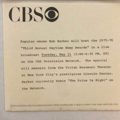 Bob Barker The Price is Right CBS Televsion Emmy Award Press Photo Photograph