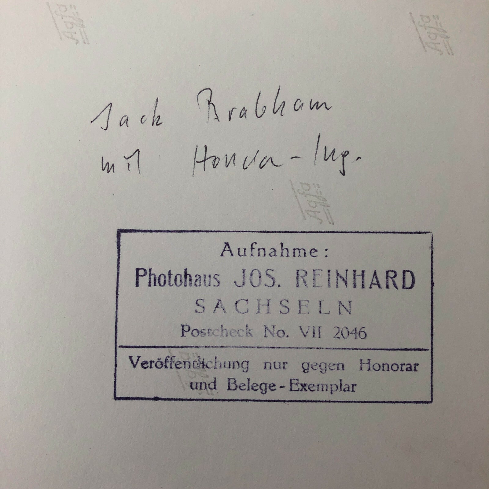 Vintage 1960s Honda Racing Photo Lot of 2 Jack Brabham with Yoshio Nakamura 