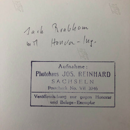 Vintage 1960s Honda Racing Photo Lot of 2 Jack Brabham with Yoshio Nakamura 