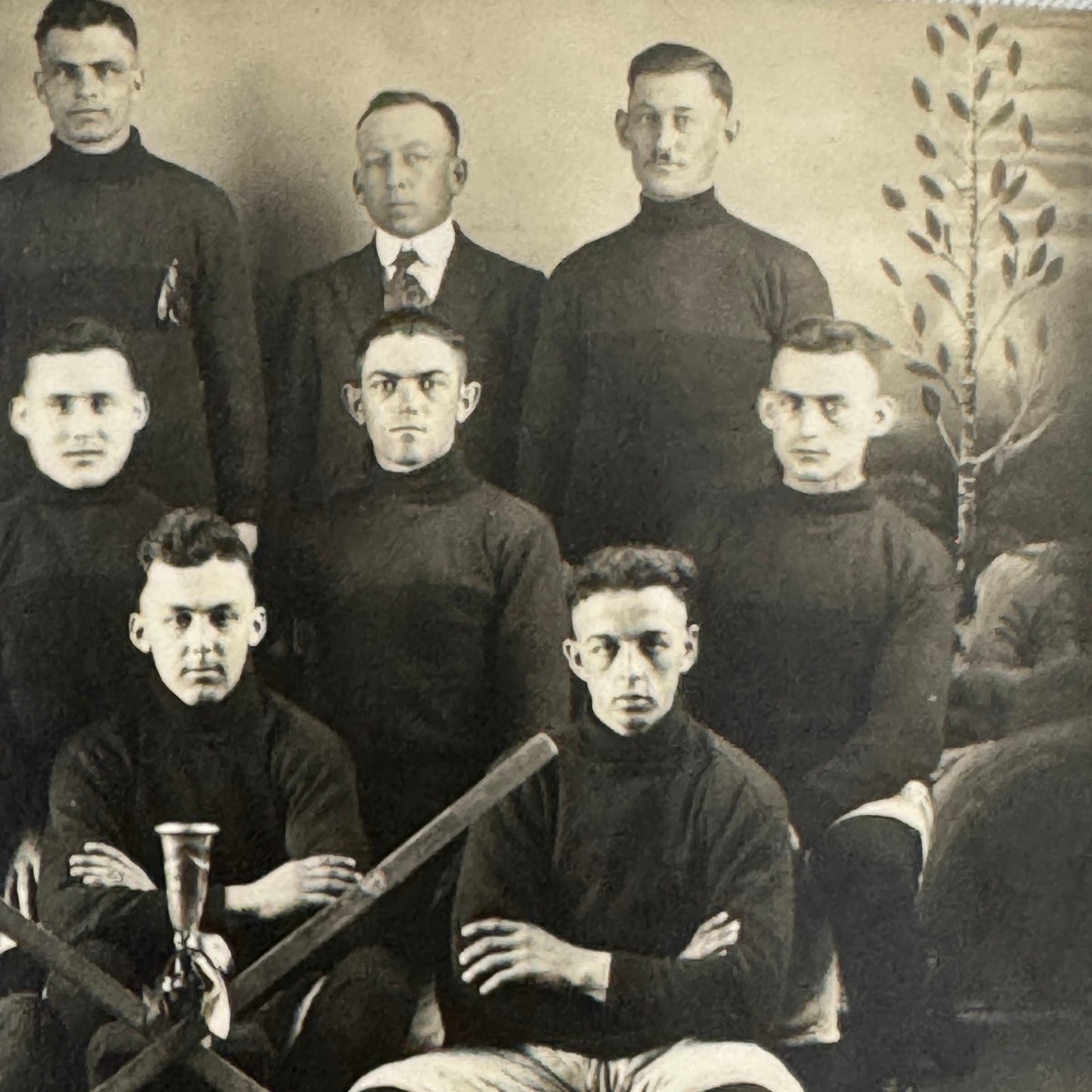 Antique Hockey RPPC Real Photo Postcard Post Card Amateur Team Players