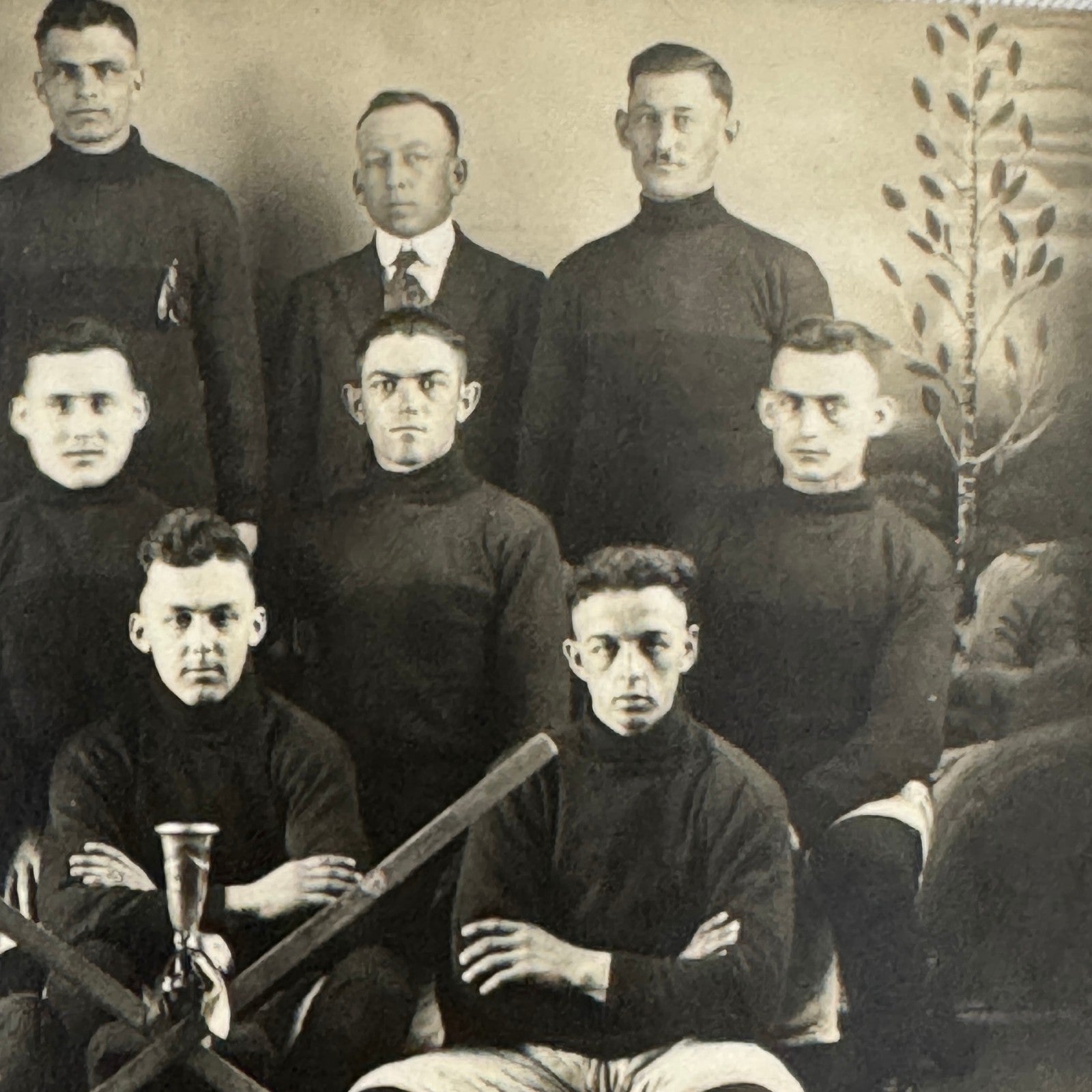 Antique Hockey RPPC Real Photo Postcard Post Card Amateur Team Players