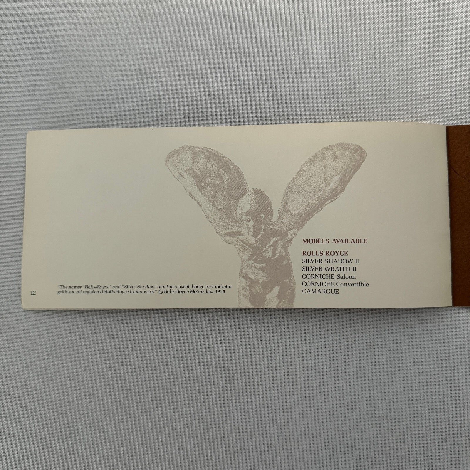 Rolls Royce Car Leasing Sales Brochure Catalog Corniche Camargue Silver Shadow