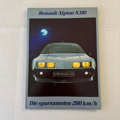 1980 Renault Alpine A310 Car Press Kit Brochure Photos Vintage GERMAN TEXT