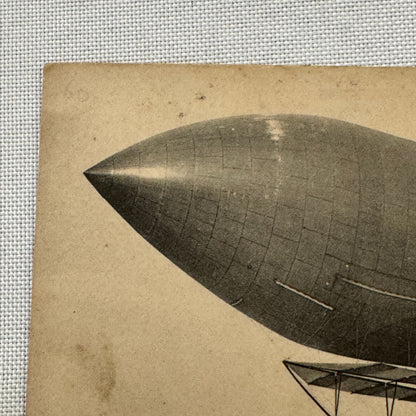 Vintage Airship Dirigible Zeppelin Postcard Post Card French 1908