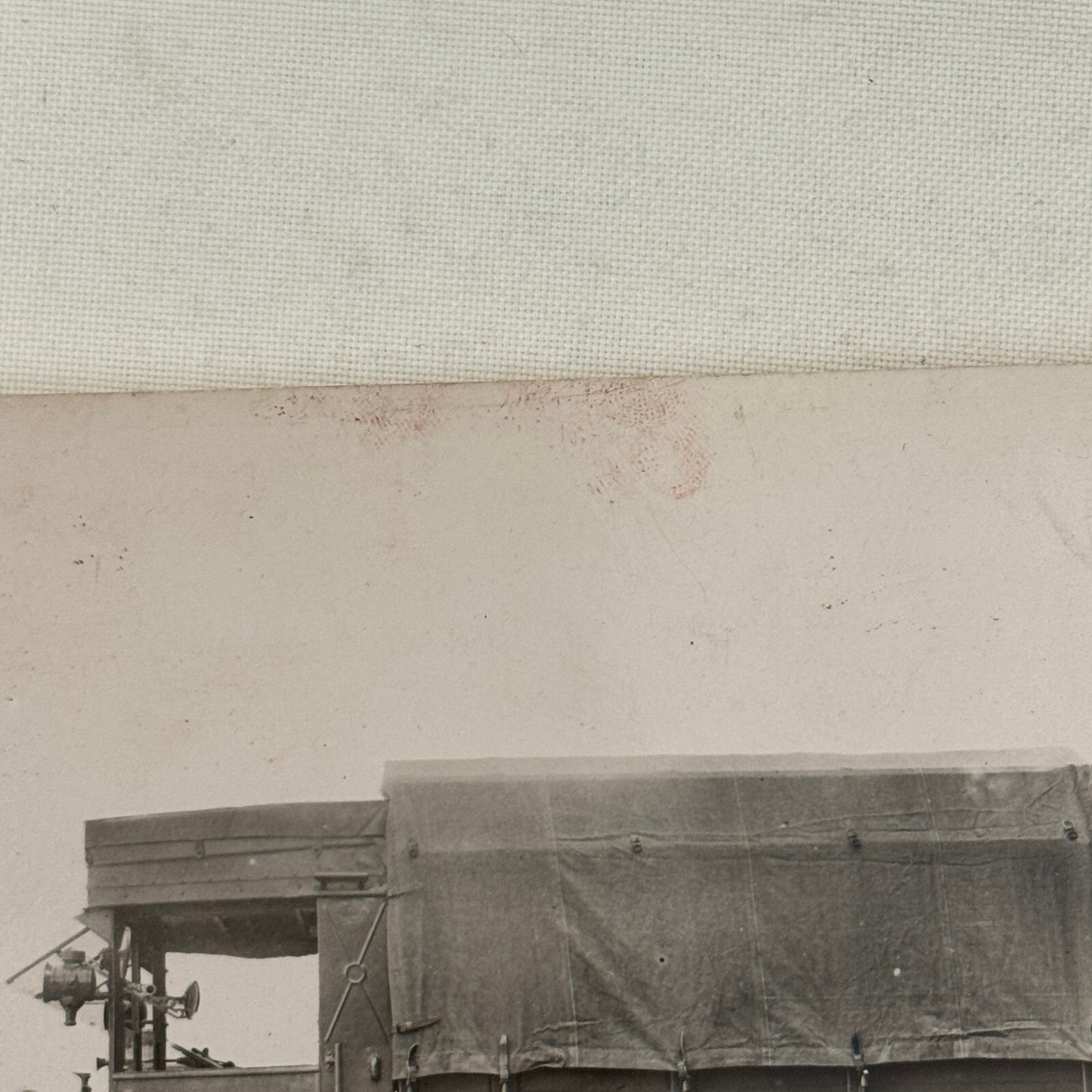 Vintage Photograph Photo Early Antique Military Truck ?