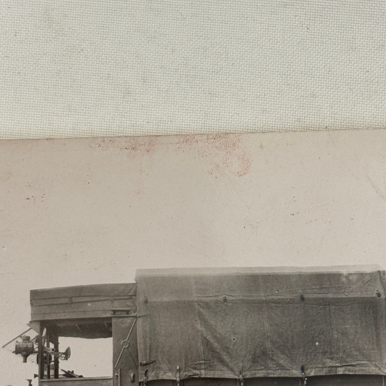 Vintage Photograph Photo Early Antique Military Truck ?