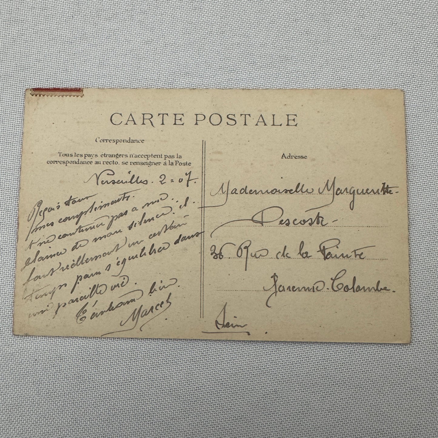Vintage Airship Dirigible Zeppelin Postcard Post Card French