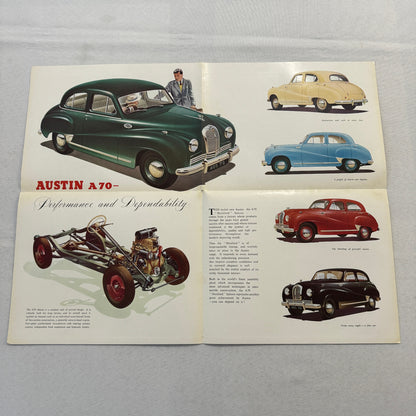 Austin A70 Hereford Car Sales Brochure Catalog Advertising