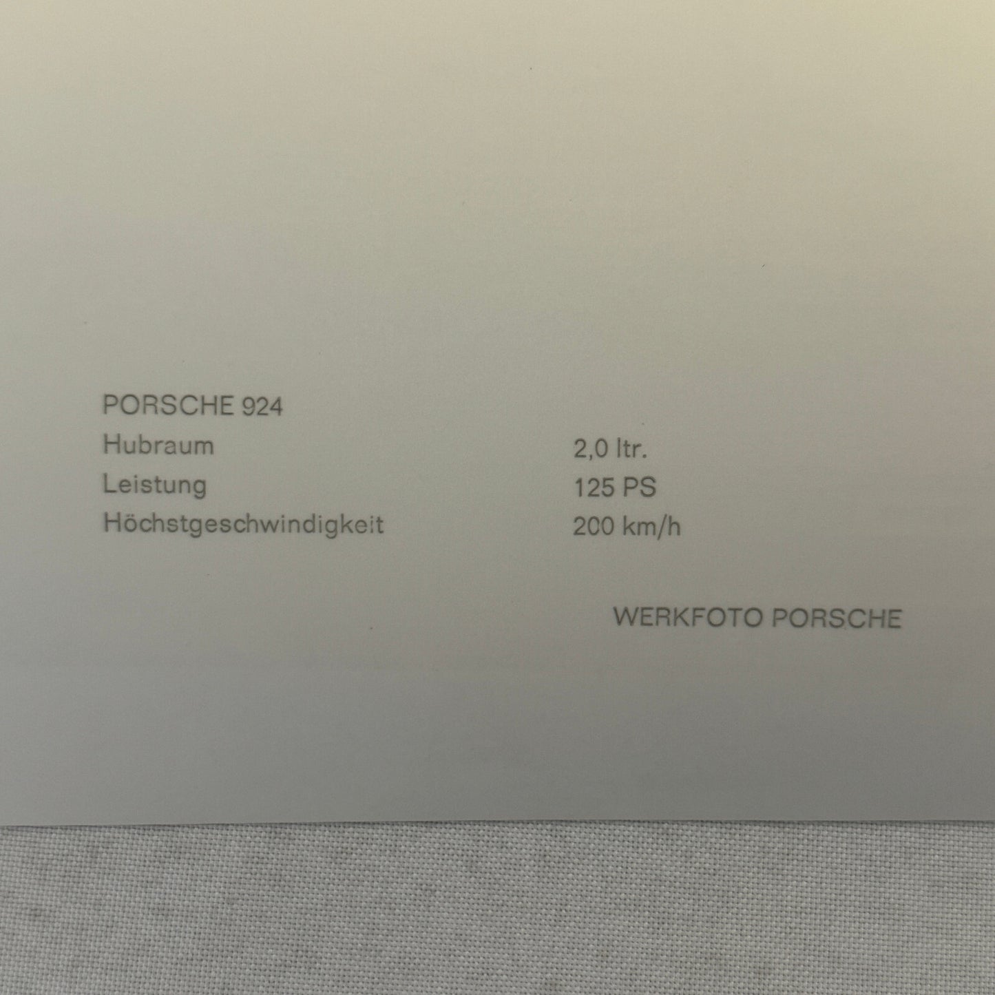 Porsche 924 Car Factory Press Photo Photograph Vintage