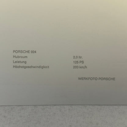 Porsche 924 Car Factory Press Photo Photograph Vintage