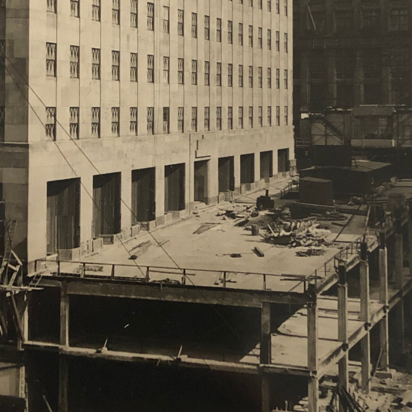 Press Photo Photograph New York City NY Construction Underwood & Underwood Photo